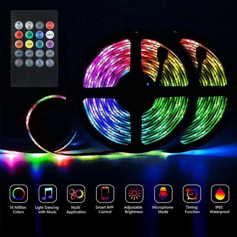 Vbakor RV Awning Lights, 40FT RV Underglow Led Lights Kit, 12V Multi-Color Exterior Neon Accent Underbody Strip Lights for Camper Motorhome with Extension Cable, Music Sync, Waterproof - Image 3